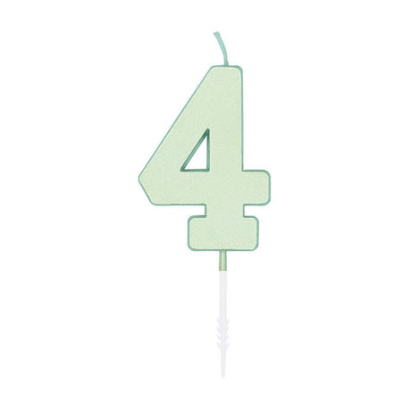 Globos Tortenkerze 4,5cm Pastell Mint Nr. 4