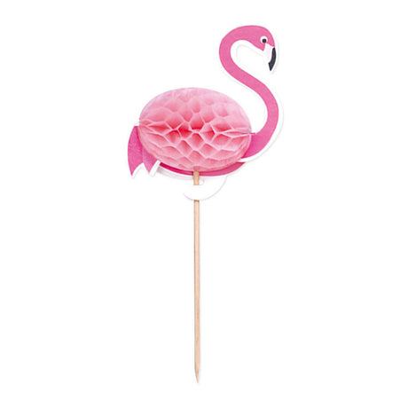 Globos Cocktailspieße Flamingo 10x6cm Aloha - 10 Stk.