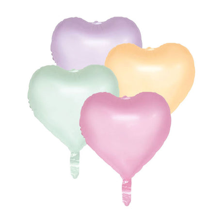 Globos Folienballons 18 Zoll Aquarell Herzen - 4 Stk.