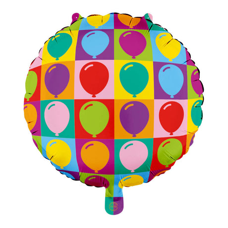 Globos Folienballon 18 Zoll rund Pop Party