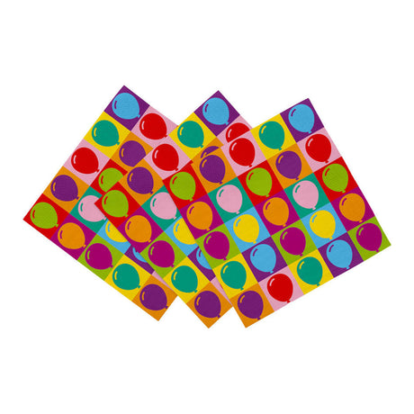 Globos Papierservietten 33x33cm Pop Party - 20 Stk.