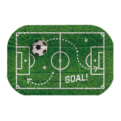 Globos Papier-Servierschalen 30x20cm Fußball - 2 Stk.