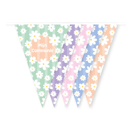 Globos Fahnenleine Gänseblümchen meine Kommunion – 10 m