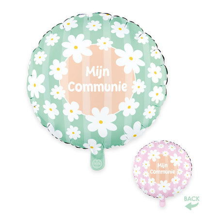 Globos Folienballon 18 Zoll rund um Gänseblümchen meine Kommunion