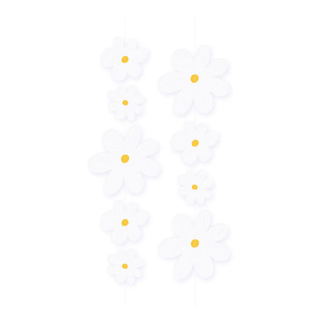 Globos Papier-Wimpelkette Gänseblümchen – 2 m