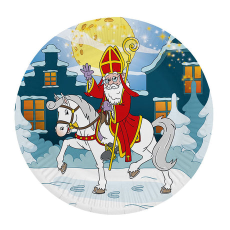 Globos Pappteller 23cm Sinterklaas - 8 Stk.