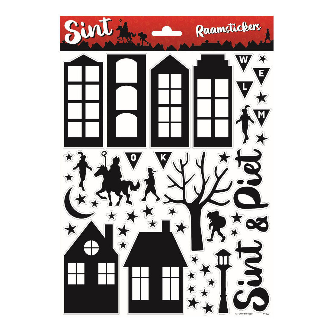 Sinterklaas A4 Fensteraufkleber | 10 Stück