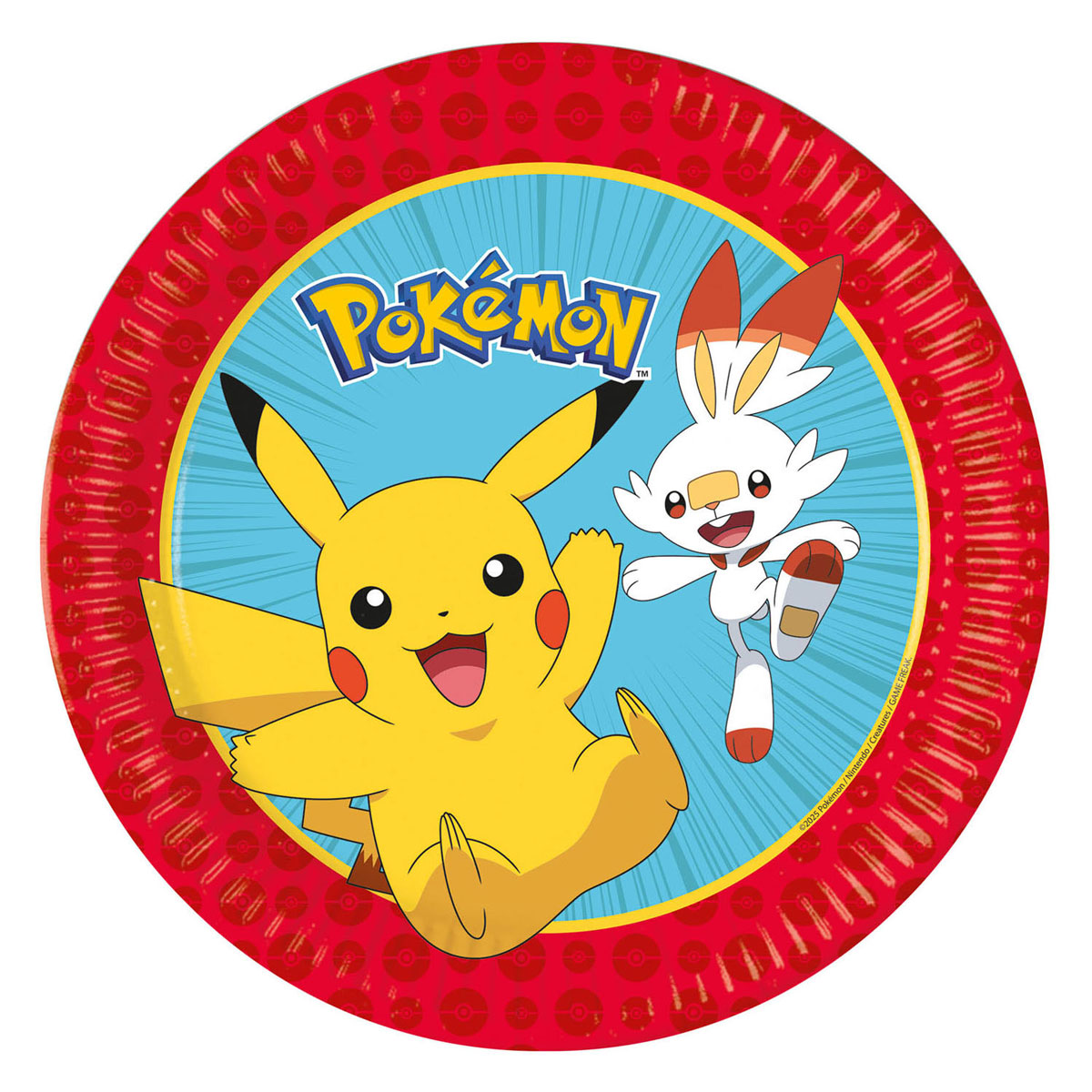 Globos Pappteller 23cm Next Generation Pokemon - 8 Stk.