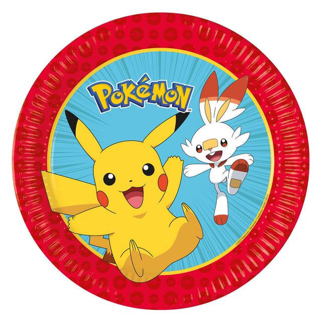 Globos Pappteller 23cm Next Generation Pokemon - 8 Stk.