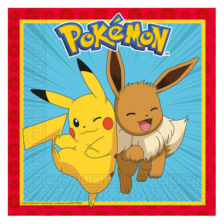 Globos Papierservietten 33x33cm Pokémon - 20 Stk.