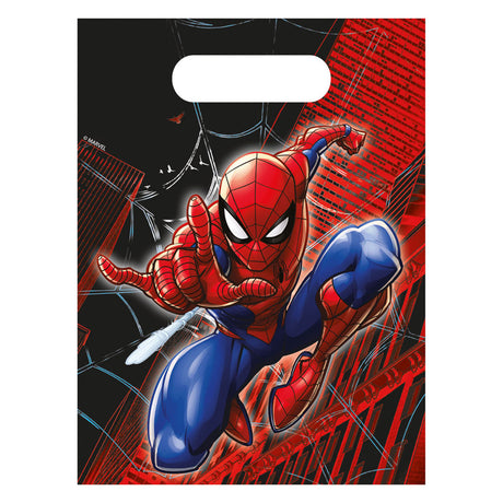 Globos Papierspenderbeutel Spiderman World of Web - 4 Stk.