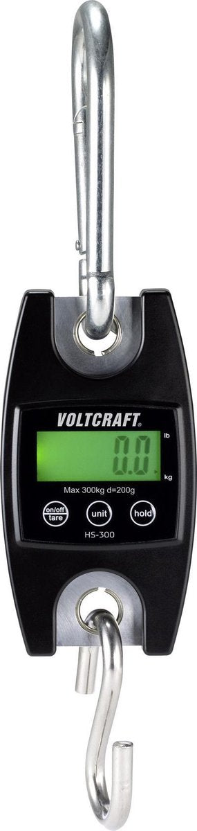 Voltcraft hs-300 hangweegschaal weegbereik (max.) 300 kg resolutie 200 g zwart