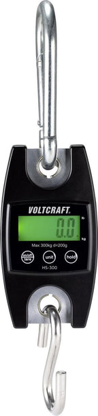 Voltcraft hs-300 hangweegschaal weegbereik (max.) 300 kg resolutie 200 g zwart