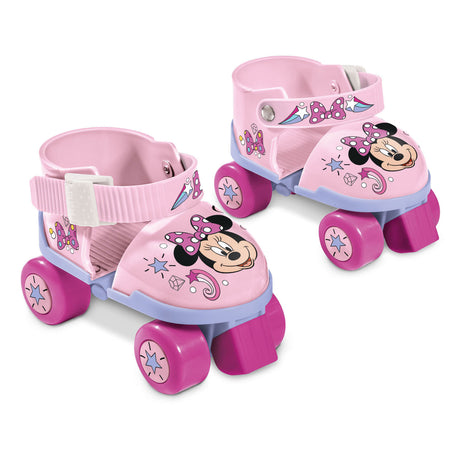 Mondo Disney Minnie Rollschuhe mit Schutzset für Kinder – verstellbar und rosa.