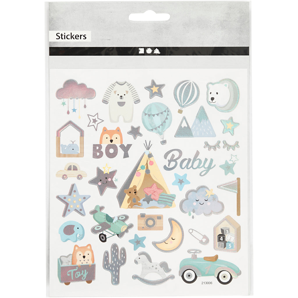 Creativ Company Aufkleber Baby Boy, 1 Blatt