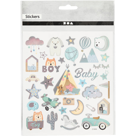 Creativ Company Aufkleber Baby Boy, 1 Blatt