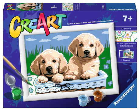 Ravensburger Creart Painting bei Number - süße Welpen