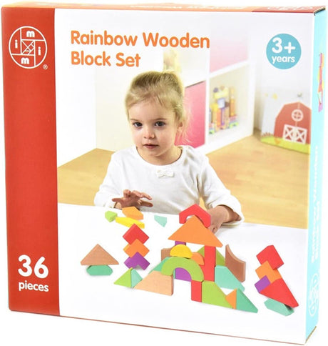 Intro-Regenbogen-Holzklötze-Set mit 36 Teilen