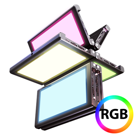 Falcon Eyes RGB LED -Lampe Pockelit F7 Falt