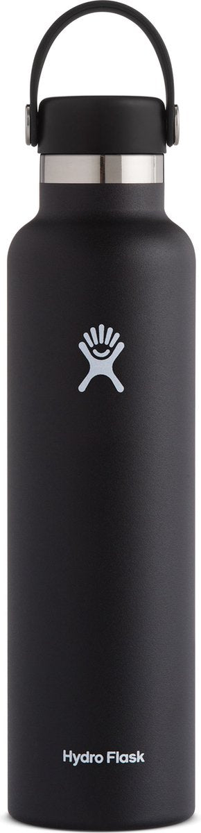 Hydro Flask Standard Mouth Flex Cap Trinkflasche (709 ml) – Schwarz