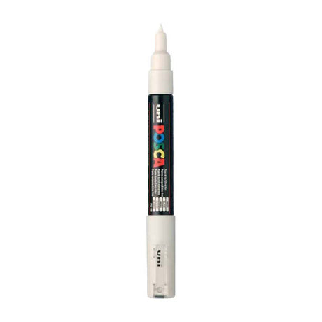 Uni-Posca Posca-Marker, Größe PC-1m, Strichstärke 0,7 mm, extrafein, weiß, 1 Stück