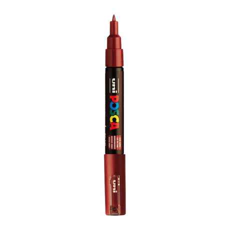 Uni-Posca Posca-Marker, Größe PC-1m, Strichstärke 0,7 mm, extrafein, Rotwein, 1 Stück