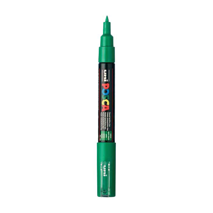 Uni Posca Farbmarker 1 mc dunkelgrün – konische Spitze – 1 mm