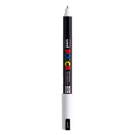 Uni-Posca Posca-Marker, Größe PC-1MR, Strichstärke 0,7 mm, extrafein, weiß, 1 Stück