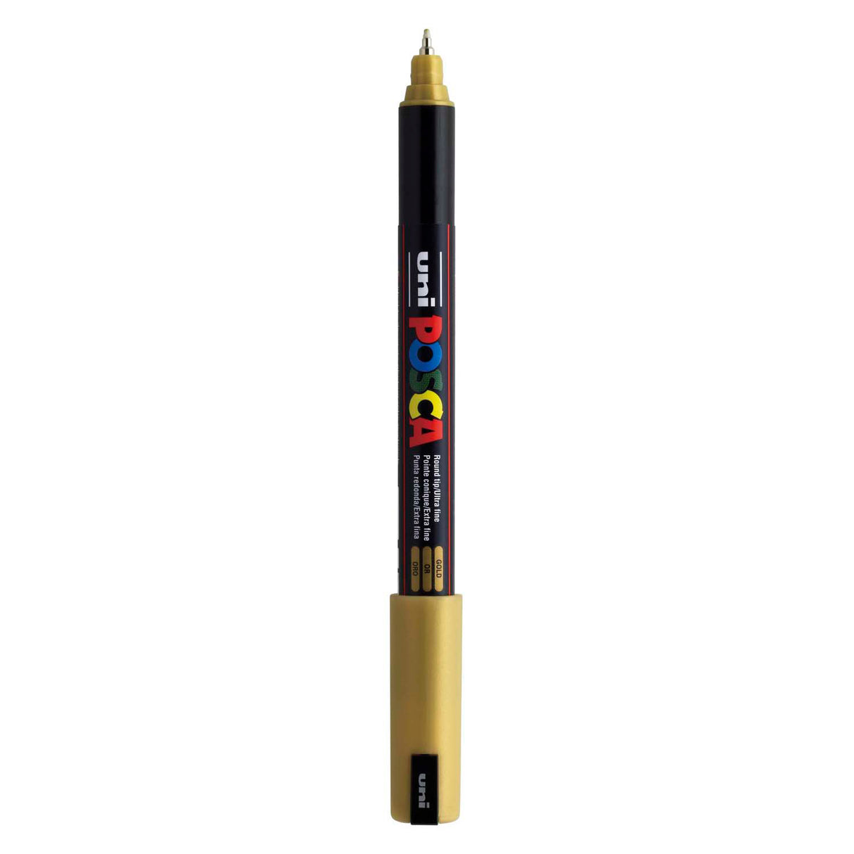 Uni-Posca Posca-Marker, Größe PC-1MR, Strichstärke 0,7 mm, extrafein, Gold, 1 Stück