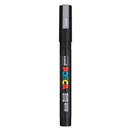 Uni-Posca Posca-Marker, Größe PC-3m, Strichbreite 0,9–1,3 mm, fein, silber, 1 Stück