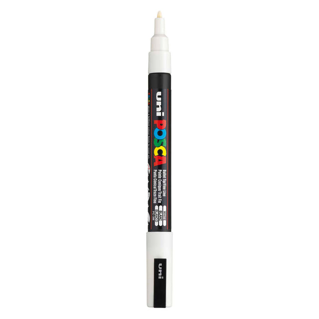 Uni Posca PC3M Acrylmarker weiß – runde Spitze bis 1,3 mm