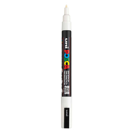 Uni Posca PC3M Acrylmarker weiß – runde Spitze bis 1,3 mm