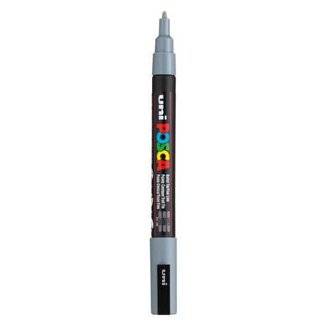 Uni-Posca Posca-Marker, Größe PC-3m, Strichbreite 0,9–1,3 mm, fein, grau, 1 Stück
