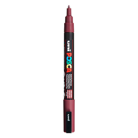 Uni-Posca-Posca-Marker, Größe PC-3 m, Strichbreite 0,9–1,3 mm, fein, Rotwein, 1 Stück