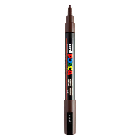 Uni posca pc3m acrylmarker donkerbruin- ronde punt tot 1,3 mm