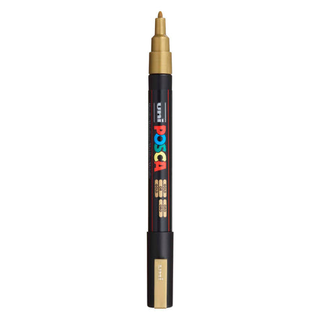 Uni-Posca Posca-Marker, Größe PC-3m, Strichbreite 0,9–1,3 mm, fein, Gold, 1 Stück