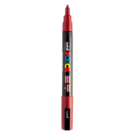 Uni Posca PC3M Lackmarker dunkelrot – runde Spitze bis 1,3 mm