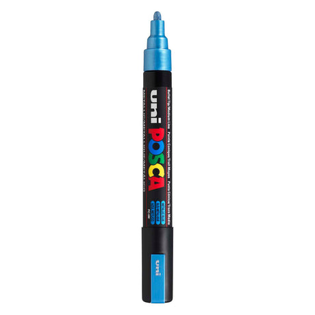 Uni Posca Lackmarker pc5m metallic blau – konische Spitze 2,5 mm