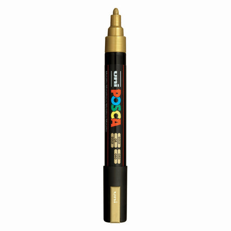 Uni-Posca Posca-Marker, Größe PC-5m, Strichbreite 2,5 mm, mittel, Gold, 1 Stück