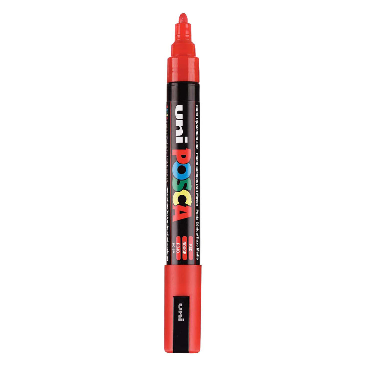 Uni-Posca Posca-Marker, Größe PC-5m, Strichstärke 2,5 mm, mittel, rot, 1 Stück