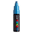 Uni Posca Lackmarker 8k metallic blau – Keilspitze 8mm