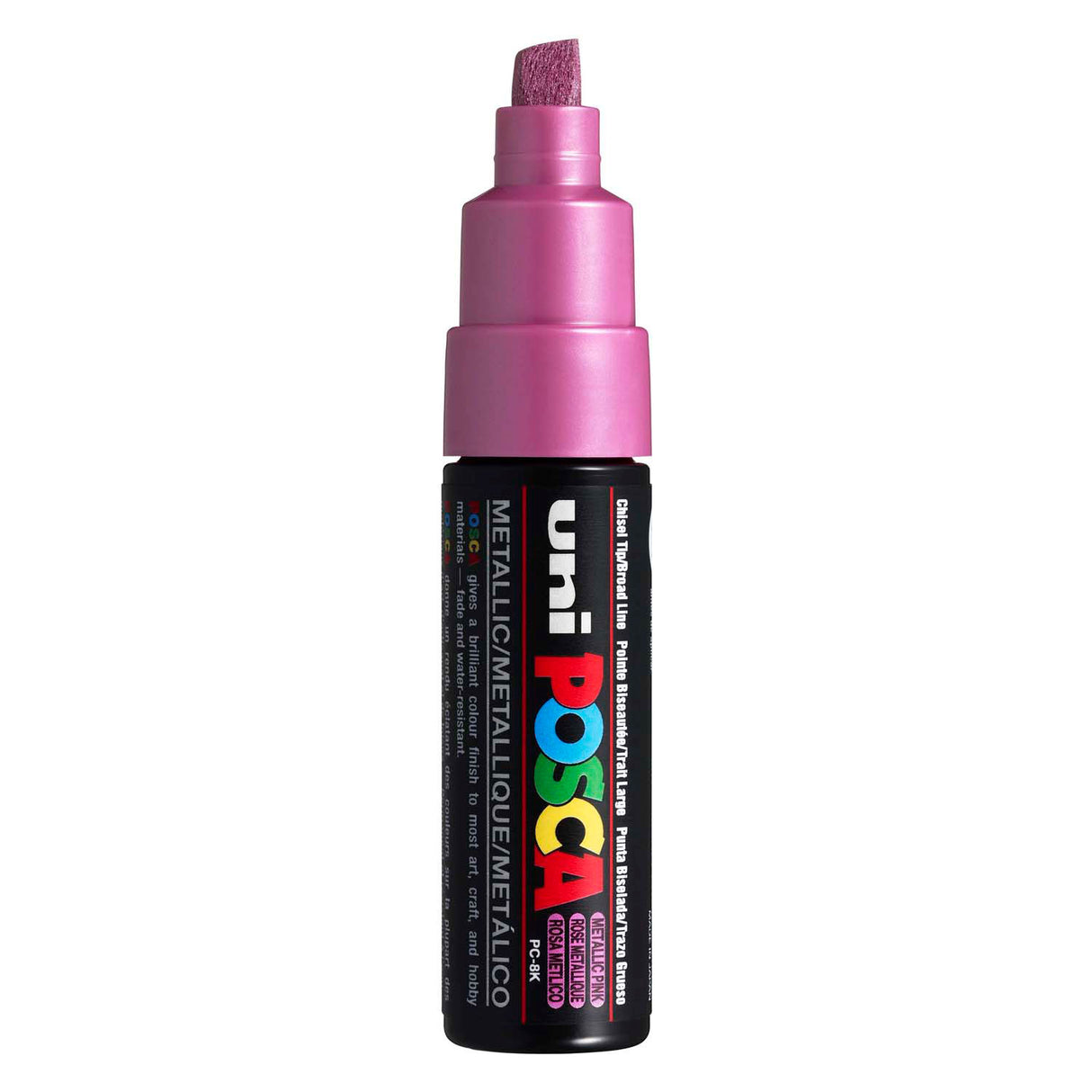 Uni-Posca Posca-Marker, Größe PC-8k, Strichstärke 8 mm, breit, Metallic-Pink, 1 Stück
