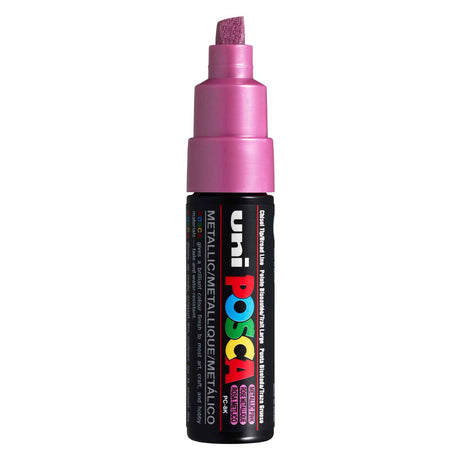 Uni-Posca Posca-Marker, Größe PC-8k, Strichstärke 8 mm, breit, Metallic-Pink, 1 Stück