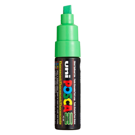 Uni Posca Farbmarker 8k Neongrün – Keilspitze 8 mm