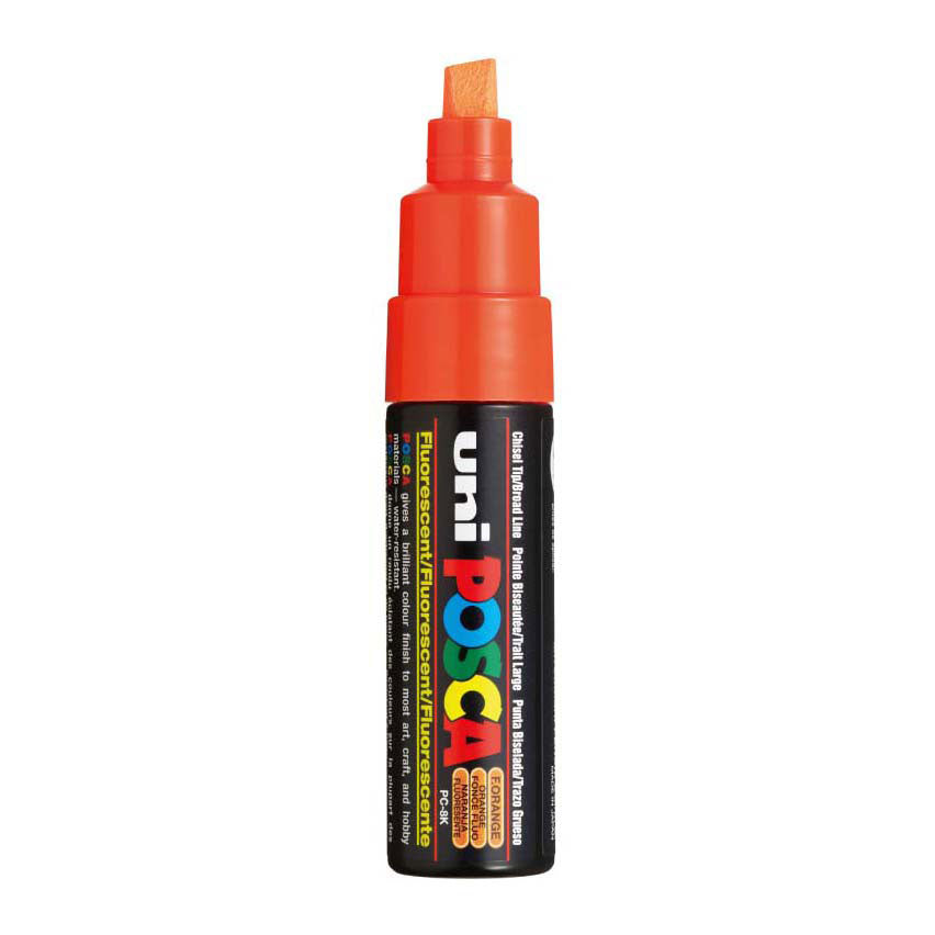 Uni-Posca Posca-Marker, Größe PC-8k, Strichstärke 8 mm, breit, fluo orange, 1 Stück