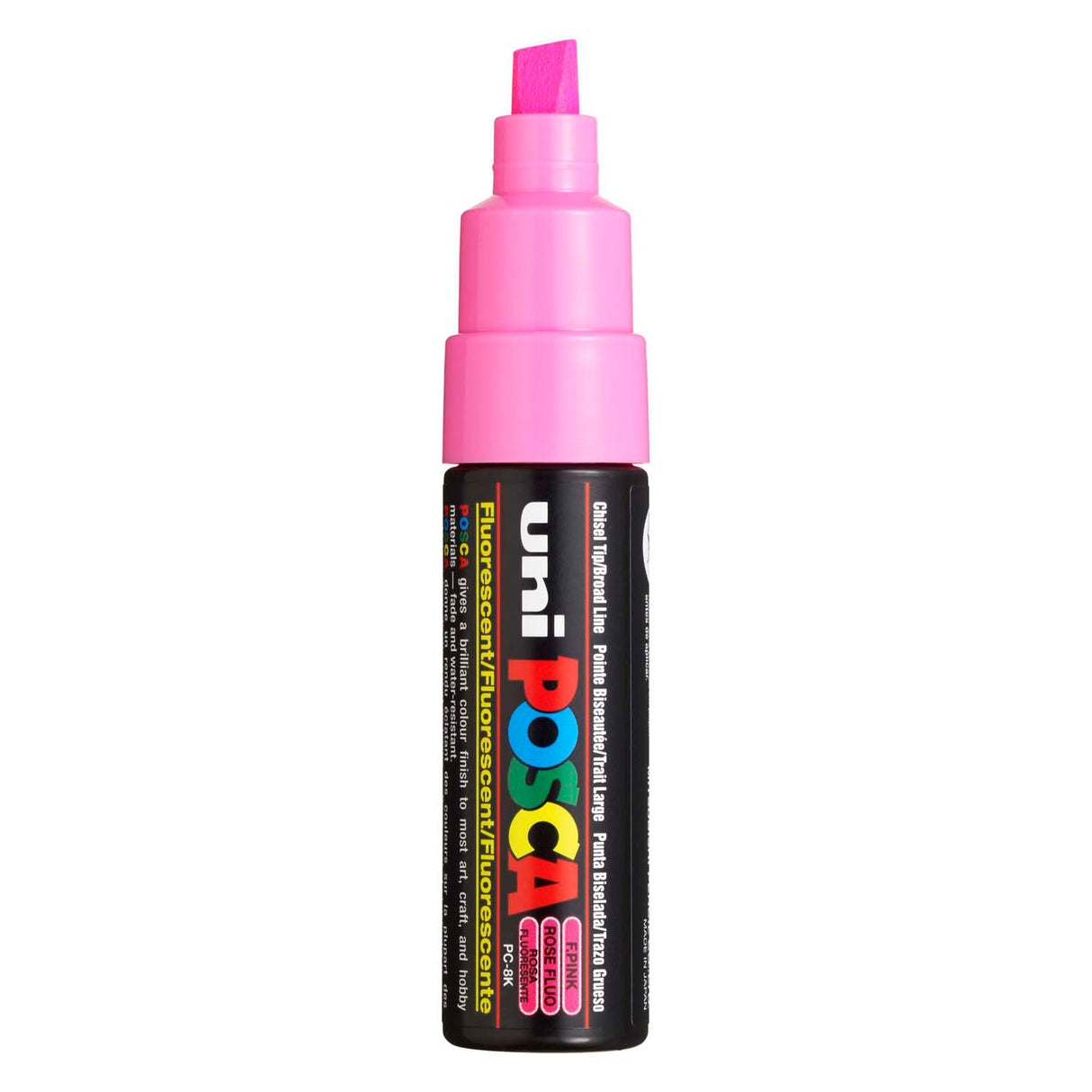 Uni-Posca Posca-Marker, Größe PC-8k, Strichstärke 8 mm, breit, Fluo Pink, 1 Stück