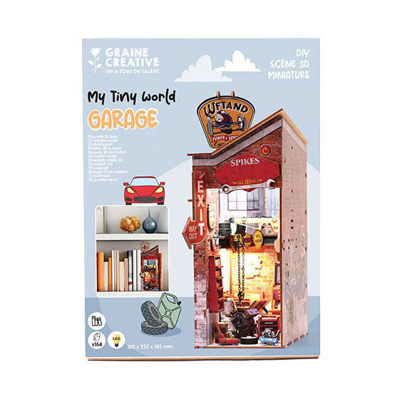 Graine Creative Graine 3D-Szene Garage Book Nook Modellbausatz