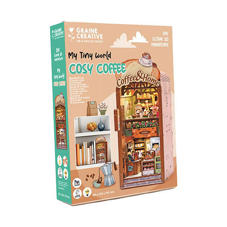 Graine Creative Graine 3D-Szene-Cosy-Coffee-Book-Ecke-Modellbausatz