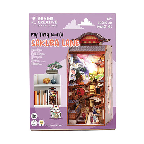 Graine Creative Graine 3D-Szene Sakura Lane Book Nook Modellbausatz