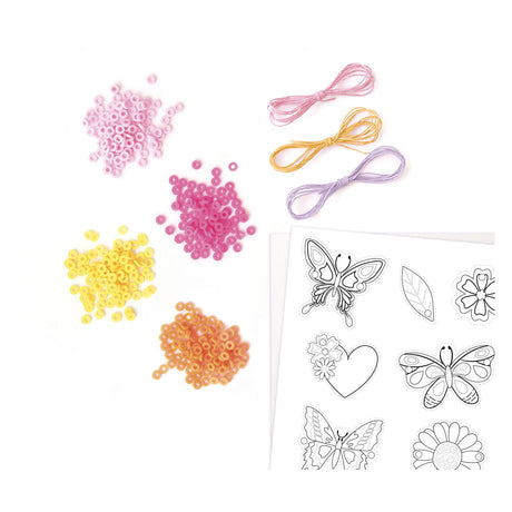 Graine kreatives Graine-Schrumpffolien-Set mit Armbändern, Schmetterlingen und Blumen